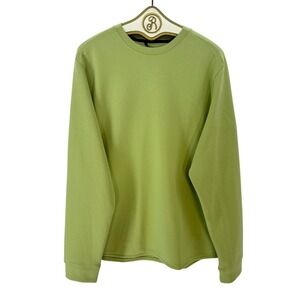 VRST Golf Acle Crewneck Mens LARGE Green Seedling Performance Pullover Athletic